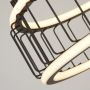 Lightplan Cage Drum Pendant Black with White Silicon