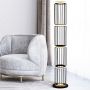Lightplan Cage Floor Lamp Black with White Silicon