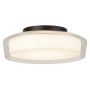 Lightplan Flush Black Clear Outer with Opal Glass