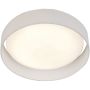 Lightplan Flush White Fabric with Acrylic Diffuser