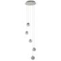 Lightplan LED 5 Multi Drop Chrome Crushed Ice Shade