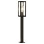 Lightplan Outdoor Post Light Black with Clear Glass 900mm
