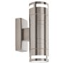 Lightplan Outdoor Up Down Wall Light Stainless Steel and Glass