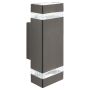 Lightplan Outdoor Wall Light Grey Glass with Polycarb