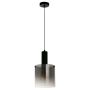 Lightplan Pendant Matt Black with Smoked Ombre Glass