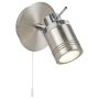 Lightplan Rounded Wall Spotlight Satin Silver