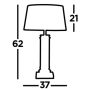 Lightplan Table Lamp Antique Brass Glass with Cream Fabric