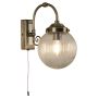 Lightplan Wall Light Antique Brass with Clear Glass