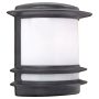 Lightplan Wall Light Black with White Polycarbonate IP44