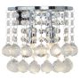 Lightplan Wall Light Chrome with Clear Round Crystals