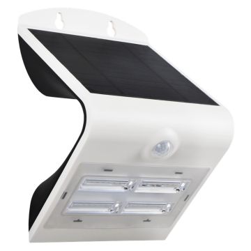 Image of ROBUS LED PIR Solar Wall Light 3.2W IP65 4000K White RSO340P-01