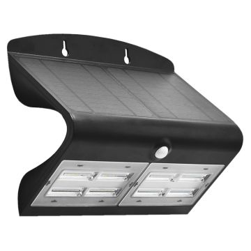 Image of ROBUS LED PIR Solar Wall Light 6.8W IP65 4000K Black RSO740P-04