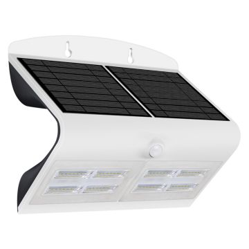 Image of ROBUS LED Solar Wall Light PIR 6.8W IP65 4000K White RSO740P-01