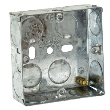 Image of Appleby 1 Gang 25mm Flush Metal Back Box SB655