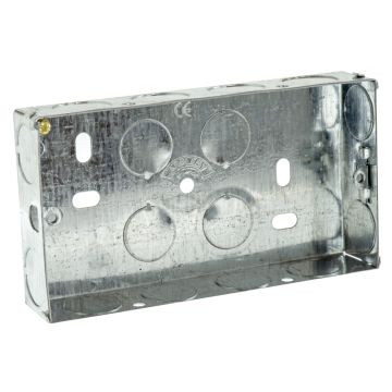 Image of Appleby 2 Gang 25mm Flush Metal Back Box SB665