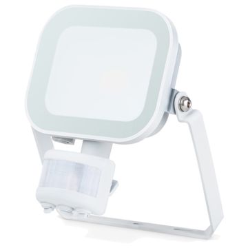 Image of Avenger Niteflood LED Floodlight with PIR 10W IP65 4000K White AGFLM10NWP