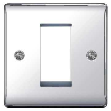 Image of Avenue Contour 1 Module Front Plate Polished Chrome NPCEMS1