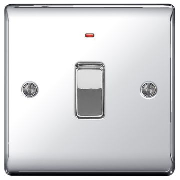 Image of Avenue Contour 20A DP Switch Neon Polished Chrome AVC20DPN