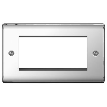 Image of Avenue Contour 4 Module Front Plate Polished Chrome NPCEMR4