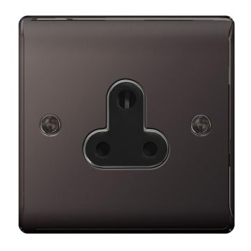 Image of Avenue Contour 5A Unswitched Socket Round Pin Black Nickel NBN29B