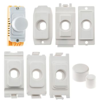 Image of Avenue Grid LED dimmer including Universal Insert Kit White AVLGMN100K