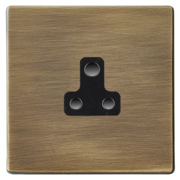 Image of Avenue Screwless Slim 5A Plug Socket Antique Brass AVLS51