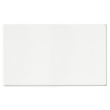 Image of Avenue Screwless Slim Double Blanking Plate Matt White AVLBP2