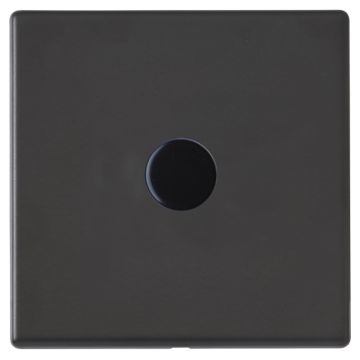 Image of Avenue Screwless Slim LED Dimmer Switch 250W Matt Black 7G2MB1XLEDITB250