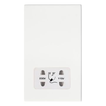 Image of Avenue Screwless Slim Shaver Socket Matt White AVLDVSS