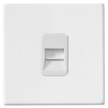 Image of Avenue Screwless Slim Telephone Slave Socket Matt White AVLBTSF