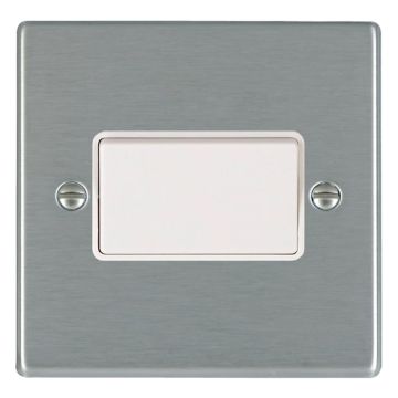 Image of Avenue Slim Fan Isolator Switch Satin Steel White AVSRISO