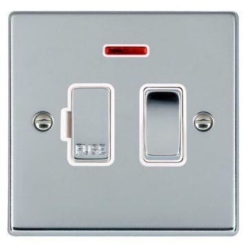 Image of Avenue Slim Switched Fused Spur Neon Polished Chrome White AVSSSP13N