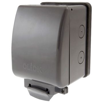 Image of Click AquIP 1 Gang Switched Socket Unit 13A DP IP66 OA035AG
