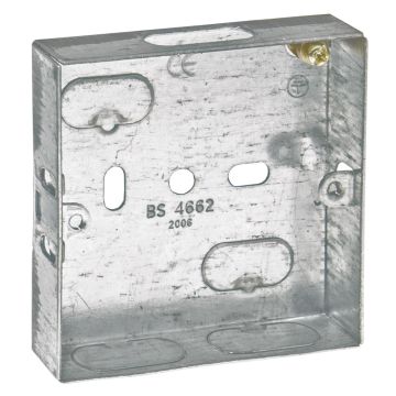Image of Flush Metal Back Box 16mm 1 Gang AVB116