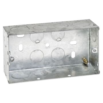 Image of Flush Metal Box 2 Gang 47mm AVB247