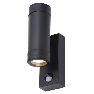 Image of Forum Coast Neso GU10 Spotlight PIR Up and Down Wall Light CZ-31744-BLK