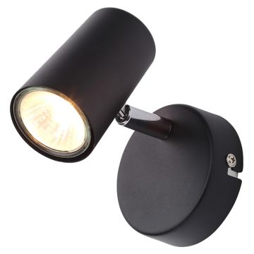 Image of Forum Inlight GU10 Single Spotlight Wall Light Black INL-31775-BLK