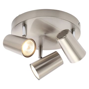 Image of Forum Inlight GU10 Triple Spotlight Ceiling Light Satin Nickel INL-31776-SNIC