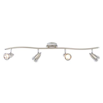 Image of Forum Inlight Quad Bar GU10 Indoor Spotlight Satin Nickel Chrome Steel INL-598410-SNIC