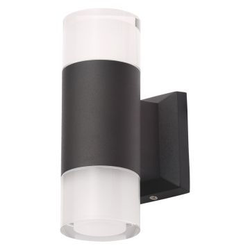 Image of Forum LED RGB Colour Changing Up and Down Wall Light Remote Black ZN-31765-BLK