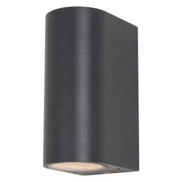 Image of Forum Zink Antar Up and Down Wall Light GU10 Black Steel ZN-20930-BLK