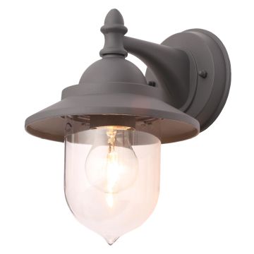 Image of Forum Zink Leek Fishermans Lantern ES Black Glass ZN-31757-ANTH