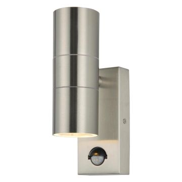 Image of Forum Zink Leto Up and Down Spotlight with PIR GU10 Steel ZN-29179-SST