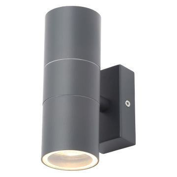 Image of Forum Zink Leto Up and Down Wall Light GU10 Anthracite Steel ZN-20941-ANTH