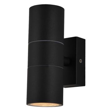 Image of Forum Zink Leto Up and Down Wall Light GU10 Black Steel ZN-20941-BLK