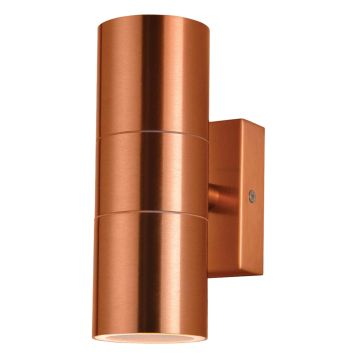 Image of Forum Zink Leto Up and Down Wall Light GU10 Copper Steel ZN-20941-COP