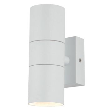 Image of Forum Zink Leto Up and Down Wall Light GU10 White Steel ZN-20941-WHT