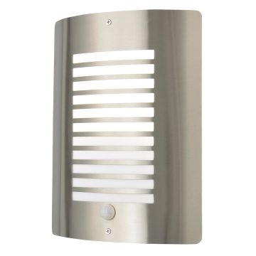 Image of Forum Zink Modern Wall Light with PIR ES Stainless Steel ZN-28708-SST