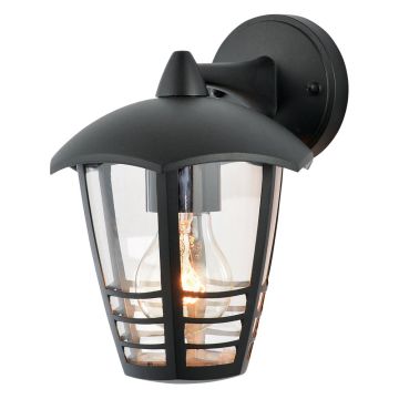 Image of Forum Zink Perdita Wall Lantern ES Black ZN-25463-BLK