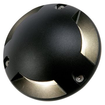 Image of Forum Zink Scout Round LED Ground Outdoor Light 3W Black ZN-35738-BLK